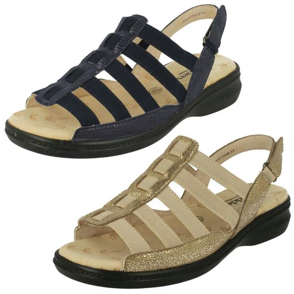 Padders Ladies Padders Wide Fit Strappy Sandals Lesley