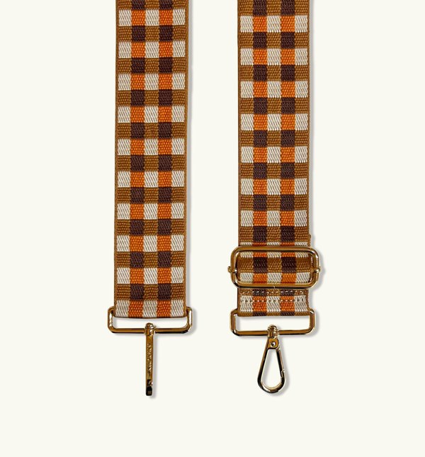 Apatchy Orange and Tan Checks Strap