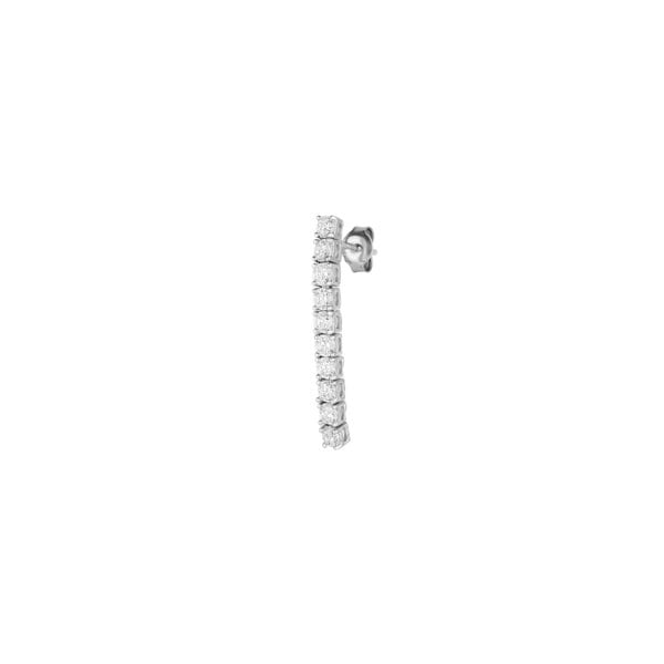 Spero London Sterling Silver Long Tennis Earring - Single