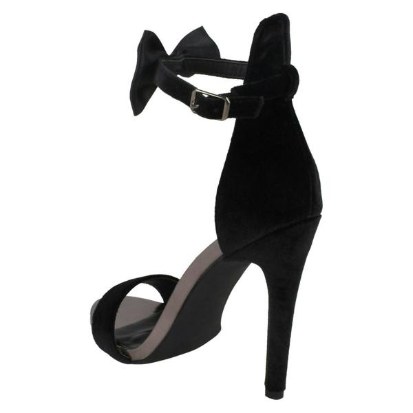 Spot On Ladies Spot On Bow Ankle Strap Sandals