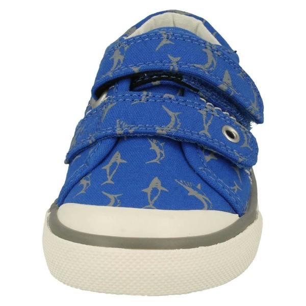 Start-rite Boys Startrite Shark Detailed Canvas Shoes Wave