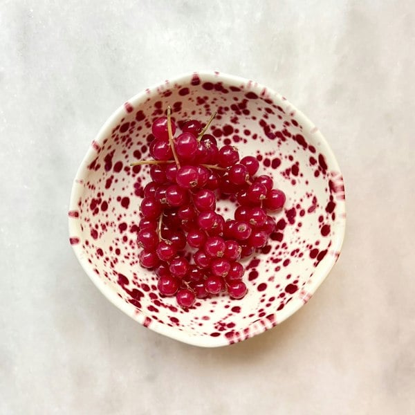 Hot Pottery Small Shallow Bowl Cranberry - New shape *