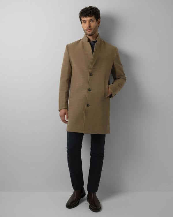 Steel & Jelly Holden - Inverted Collar Coat - Camel