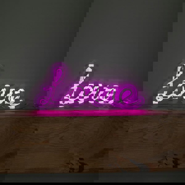 Samuel Alexander 30cm Light up Neon Effect Love Sign in Pink with 111 LEDs