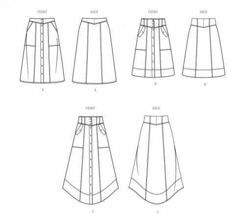 Simplicity Sewing Pattern 9710, Skirts for Women, K5 (8-10-12-14-16) - Intermediate