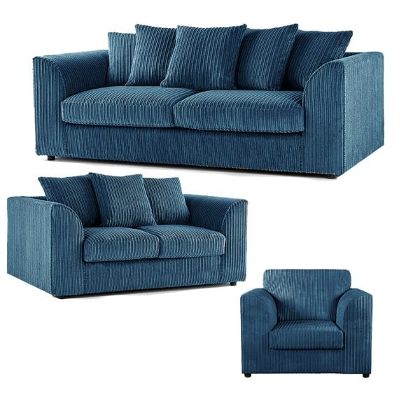 Furnishings For Less Luxor Full Jumbo Cord 3 Piece Suite - Scatter Back
