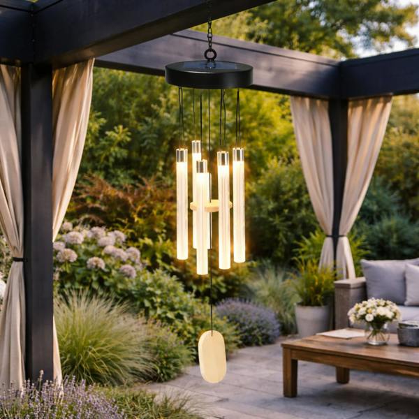 Gardenwize Solar Wind Chime – Colour Changing LED Hanging Light