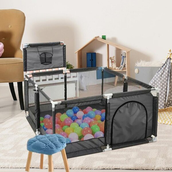 Havendro Baby Playpen Portable Child Safety Yard Activity Center with Basketball l Hoop
