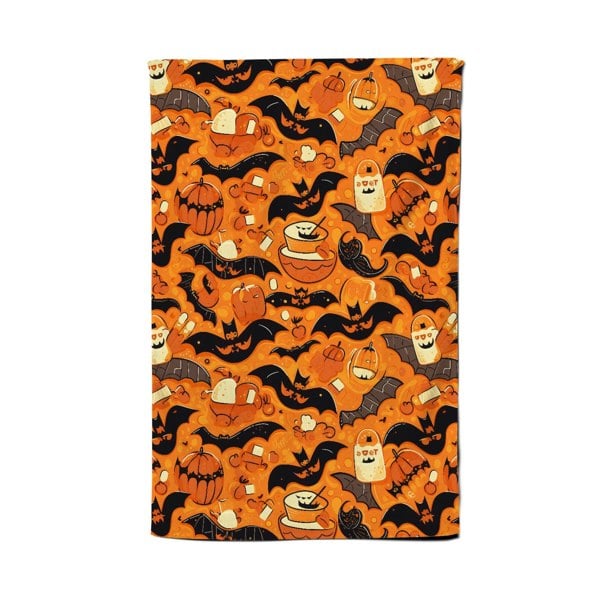 Warren Reed Candy-Filled Treat Bags And Bats Tea Towel