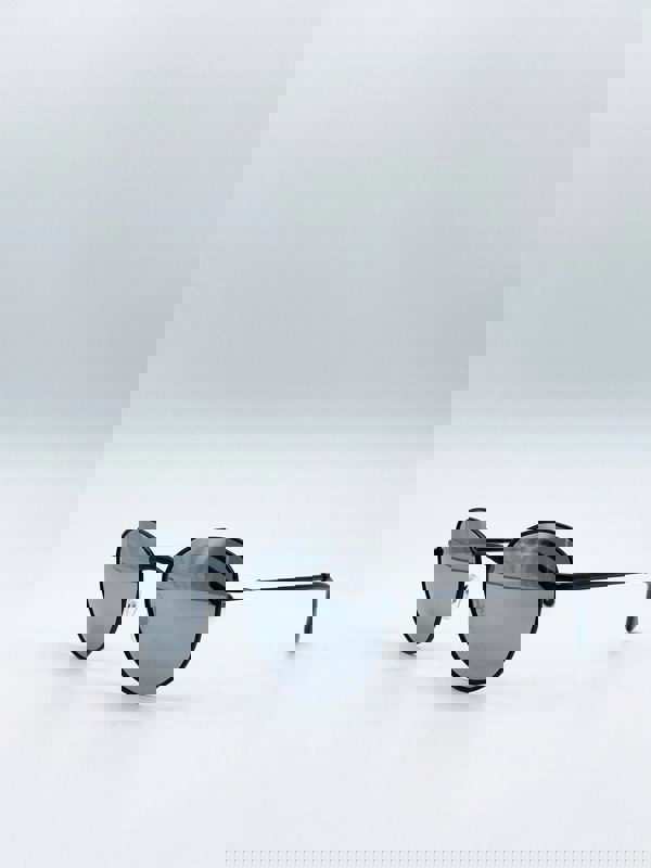 SVNX Classic Round Sunglasses with Mirror Lenses