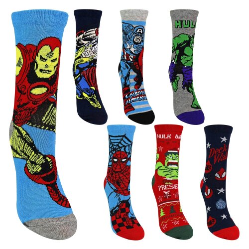 Disney 12 Day Marvel Boys Christmas Advent Calendar Novelty Superhero Socks Gift Set