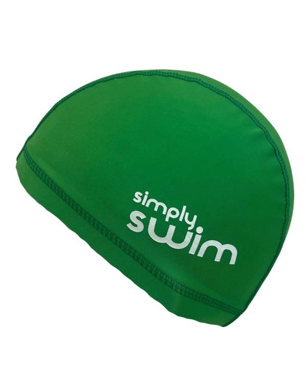 Simply Swim Junior Lycra Fabric Swim Cap - Solid Colours - Light Green