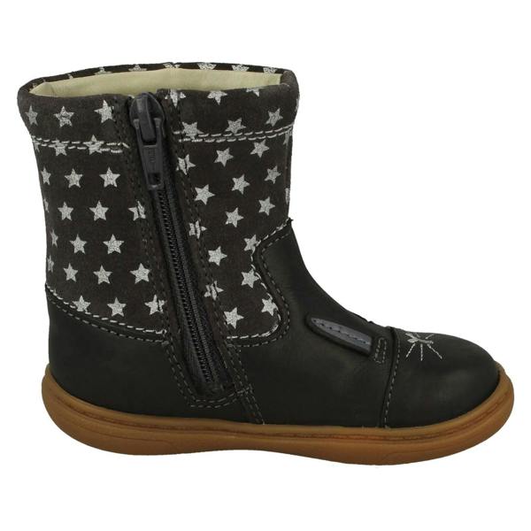 Clarks Girls Clarks Rabbit Detailed Mid Calf Boots Flash Ear