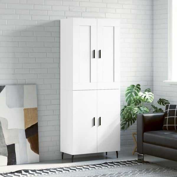 Berkfield Highboard White 69.5x34x180 cm Engineered Wood