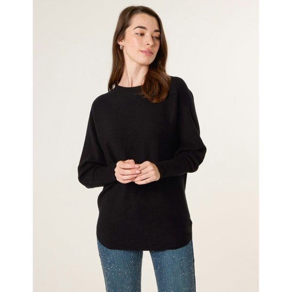 Blue Vanilla Batwing Jumper With Back Diamante Detailing