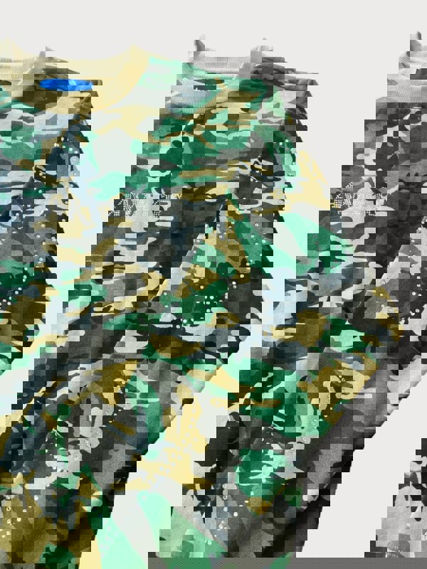 Awake NY Rhinestone Camo Sweatshirt Camo Green - Womens