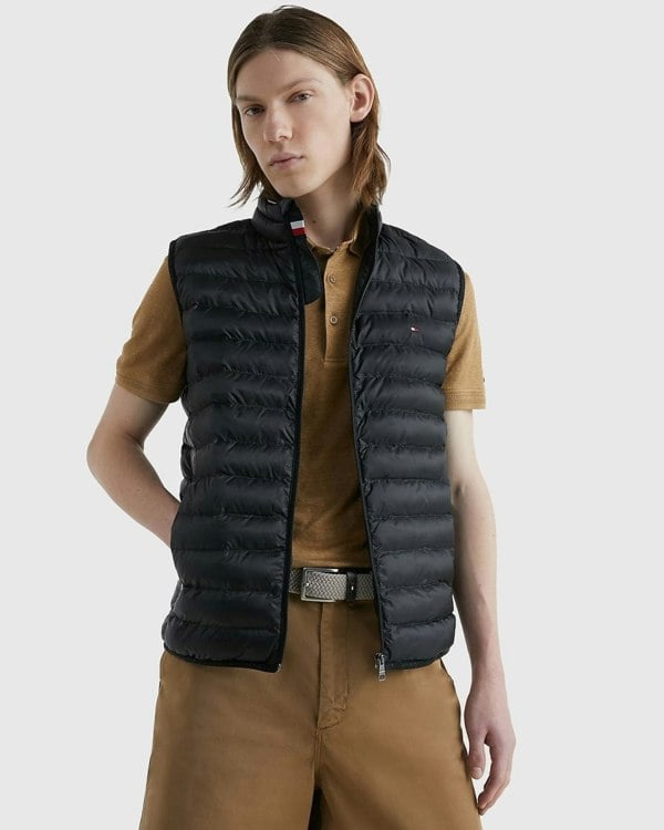 Tommy Hilfiger Core Packable Mens Circular Gilet - Black