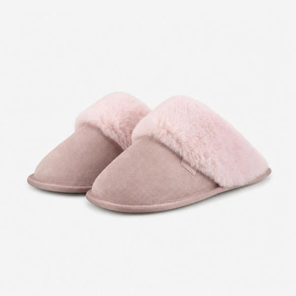 Totes ISOTONER MULE SLIPPER WITH FUR CUFF Mules   in  Pink