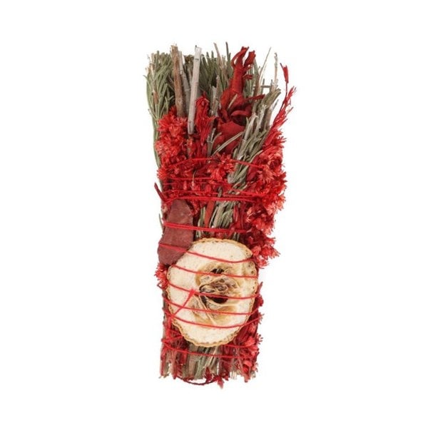 Serano 6in Ritual Wand Smudge Stick with Rosemary, Sage and Red Jasper