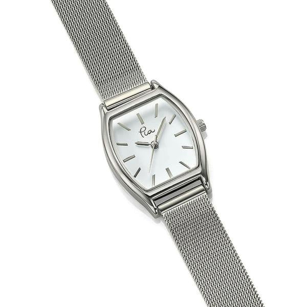 Pia Ahead of the Times Silver-Tone Watch, Polished Silver-Tone Case with