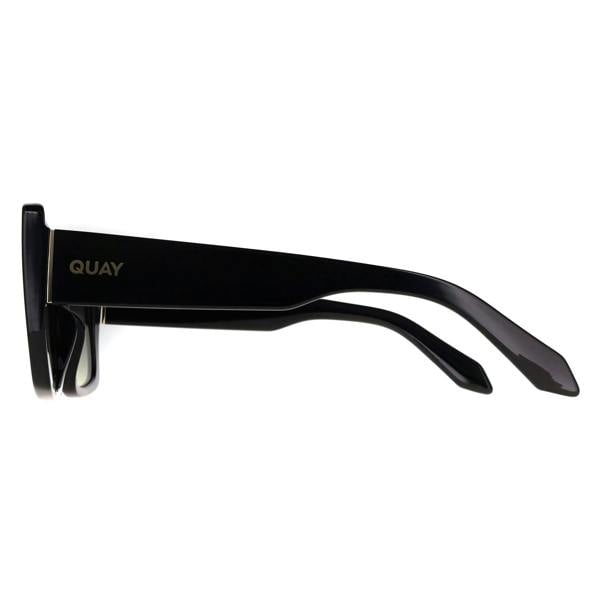 Quay Sunglasses Total Vibe 55796 Black Smoke Green Gradient