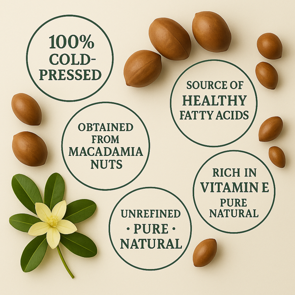 Ol'Vita Macadamia Nut Oil | Cold Pressed | Unrefined