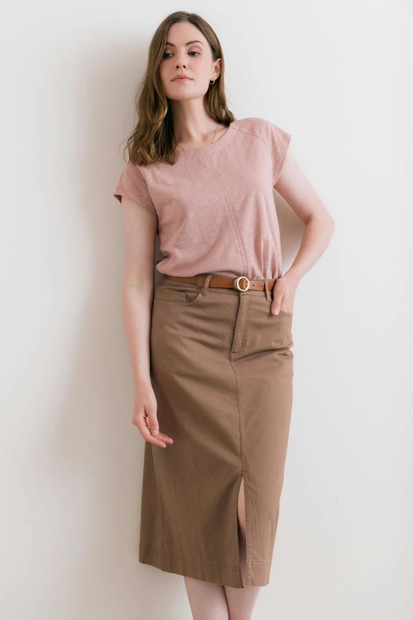 Lily & Me Tidal Organic Cotton T-Shirt Soft Pink
