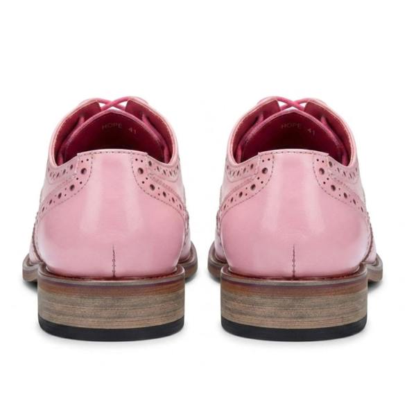 Justin Reess Wolf - Men's Pink Floral Wingtip Brogues Dress Shoes