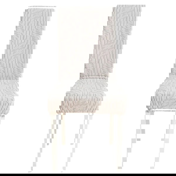 Anyseat Chair Cover Light Grey Linear Design with Anti-Dirt and Elastic Material for Dining Room Kitchen Wedding Hotel Banquet Restaurant