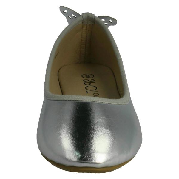Spot On Girls Spot On Butterfly Heel Trim Ballerinas