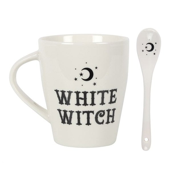Serano White Witch Mug and Spoon Set