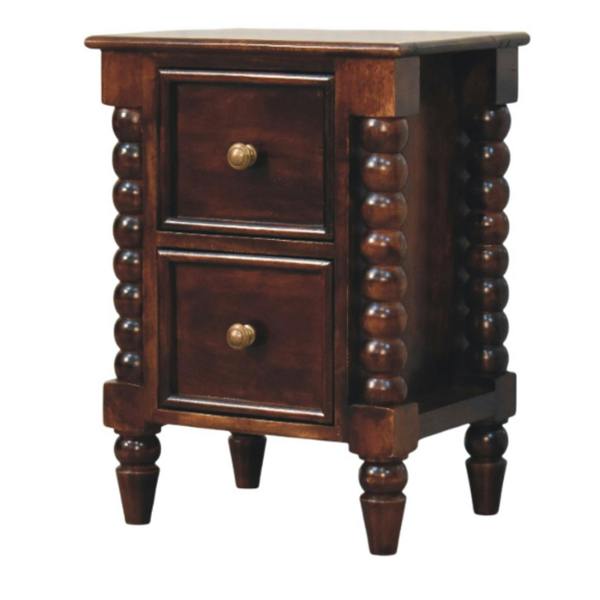 Artisan Furniture Solid Wood Spindle Winewood Nightstand