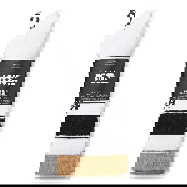 Boss Mens Rib Iconic Socks (Pack of 3) - Multicoloured - 