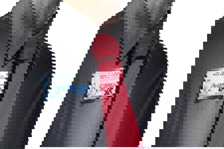 Durable CLICK FOLD Magnet Name Tag Badge Holders + Inserts | 25 Pack | 40 x 75mm