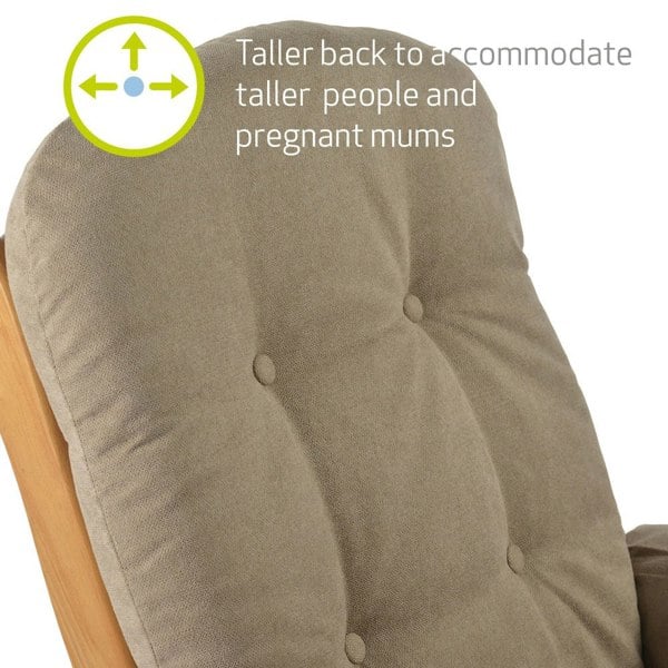 Kielder Glider Chair Warm Grey Tall Back