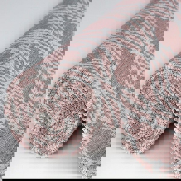 Machine Washable Flatweave Moroccan Rug Pink