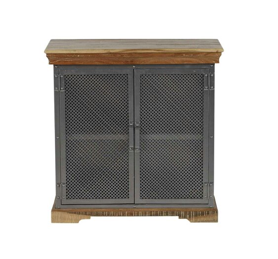 Wyld Haus Albatross Small Mango Wood and Metal Sideboard 2 Doors