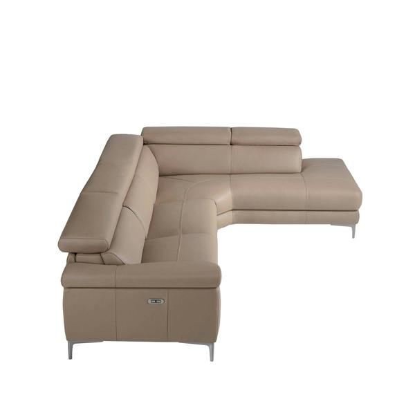 Angel Cerdá Relax corner sofa in mink leather 6042/6043