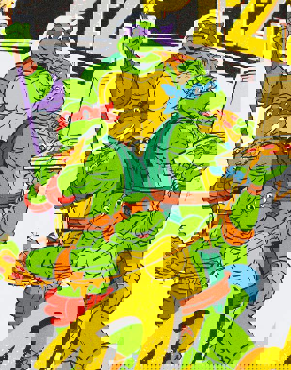 Teenage Mutant Ninja Turtles Mens White Pizza Dudes Short Sleeved T-Shirt