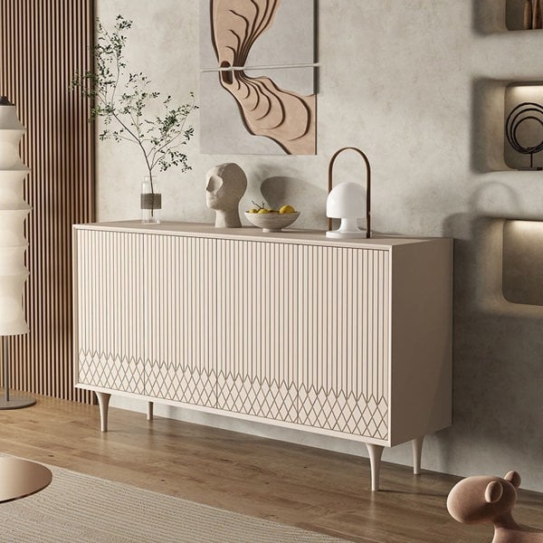 Admon Sideboard, Cream - glass sideboards