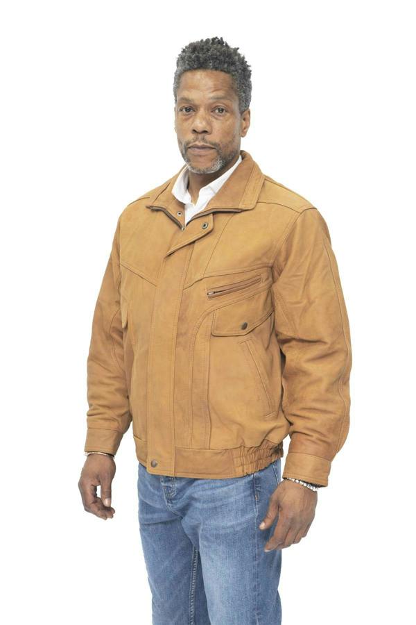 Infinity Leather Mens Classic Harrington Bomber Leather Jacket-Minsk