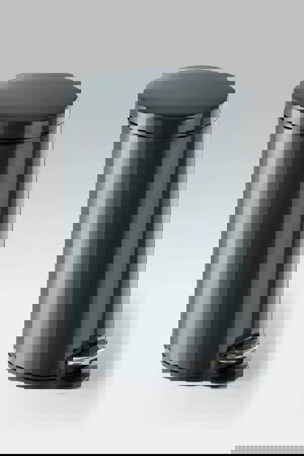 Durable Steel Pedal Bin 20L | Soft-Close Round Waste Bin | Charcoal Grey