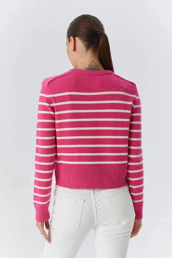 Hoxton Gal Soft-Textured Striped Knit Sweater