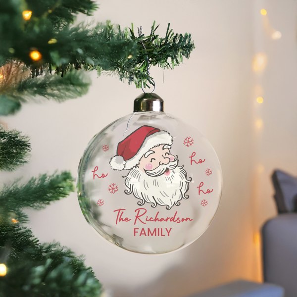 Personalised Memento Company Personalised Santa Glass Bauble