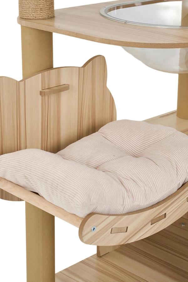 Living and Home Multi-Tier Cat Tree with Scratching Posts and Soft Corduroy Perches
