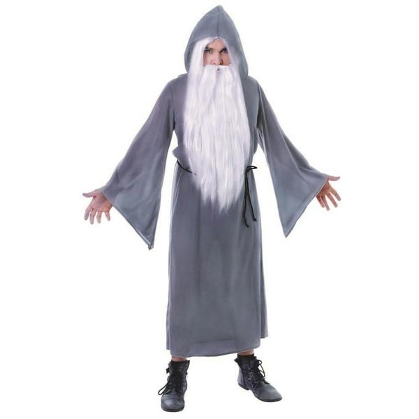 Bristol Novelty Mens Wizard Cloak Costume - Grey