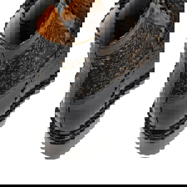 Embassy London Charles - Black & Gold - Men's toe cap dressy leather boot with zip and broguing