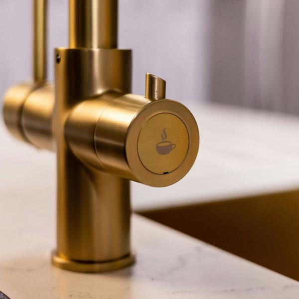 Flode tre | 3 in 1 Boiling Water Tap | Brushed Brass Finish