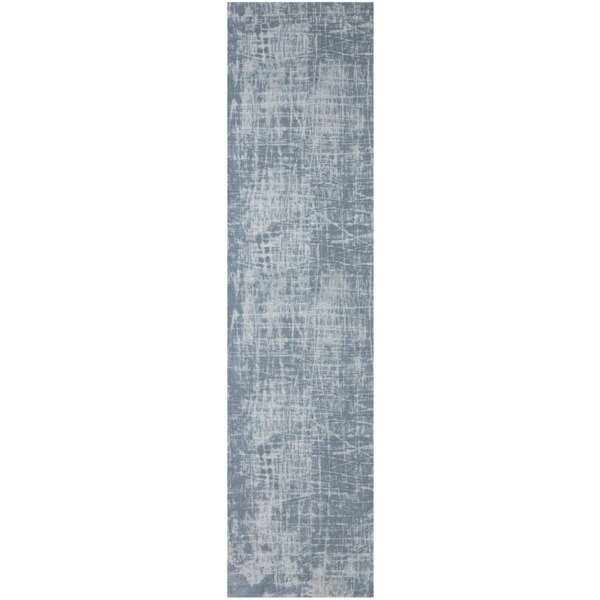 Machine Washable Flatweave Rug Striped Blue