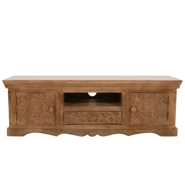 Wyld Haus Brighton Mango Wood TV Cabinet with 2 Doors 1 Drawer and 1 Shelf